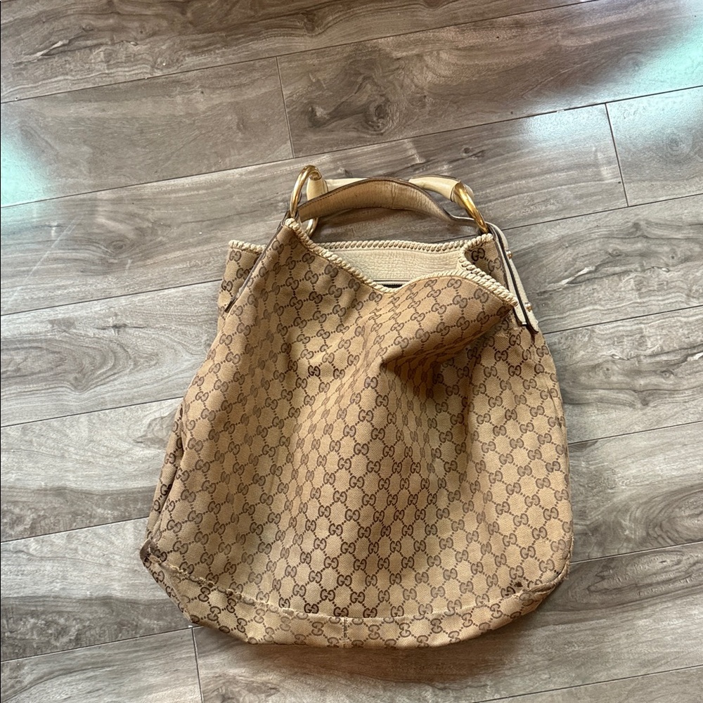 Gucci Tan Monogram Shoulder Bag